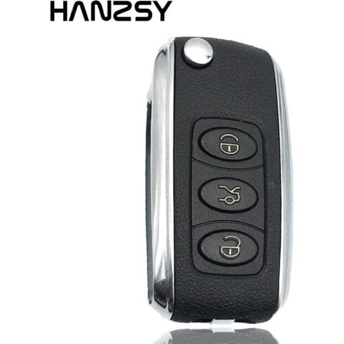 3 Buttons Folding Flip Key fob For Bentley Replacement Without blade Car Smart Remote key shell Case