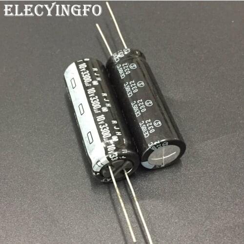 5Pcs/50Pcs 3300uF 10V3300uf ELNA RJH Series 12.5x35mm Extra Low Impedance 10V3300uF Audio Capacitor