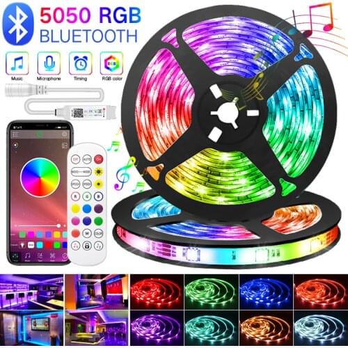 5050 Led Strip 5M 10M 2835 LED Strip Light led ribbon 15M 20M 30M rgb led diode tape Bluetooth Controller power adapter for Home