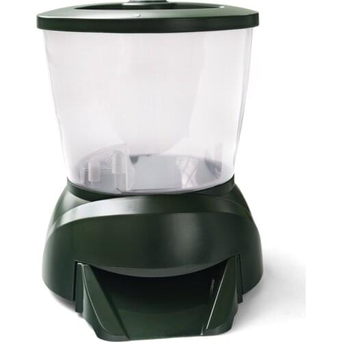 Automatic large-capacity feeding device regularly.Fish food storage dispenser.fish tank feeder For Garden pond Dropshipping