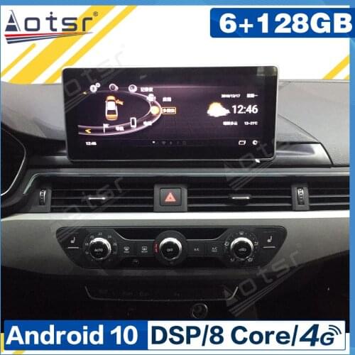 128G Android 10 Car Multimedia Auto Audio Radio Player Stereo For Audi A4 A4L B9 A5 2017 2018+ GPS Navigation Head Unit No 2 din