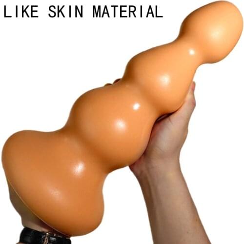 Sex Shop Liquid Silicone Large Anal Plug Male Prostate Massage Female Anal Expansion Sensator Large Anal Bead Sex Toy