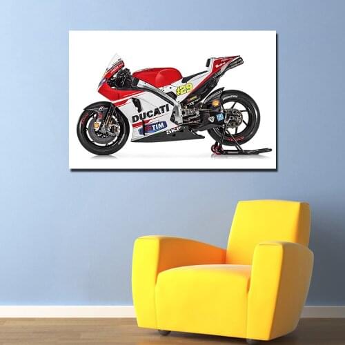 Ducati Motorcycle Wall Art Posters Canvas Cloth Fabric Print for Home Decor Painting