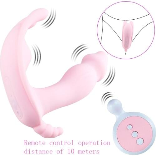 Wearable USB Butterfly Dildo Vibrator Panties Sex Toys for Women Masturbator Clitoris Stimulator Wireless Remote Control Outdoor