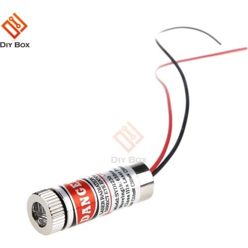 Focusable 5mW 650nm Red Cross Line Laser Module Focus Adjustable laser Head 3V 5V DIY kit