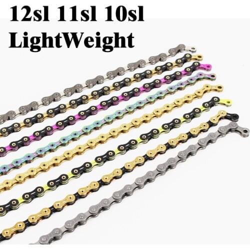 8s 9el 10SL 11SL X10SL X10EL 12SL 8/9/10/11/12 speed road mtb mountain bike bicycle chains116Links Chain Gold 10/11/12 Speed