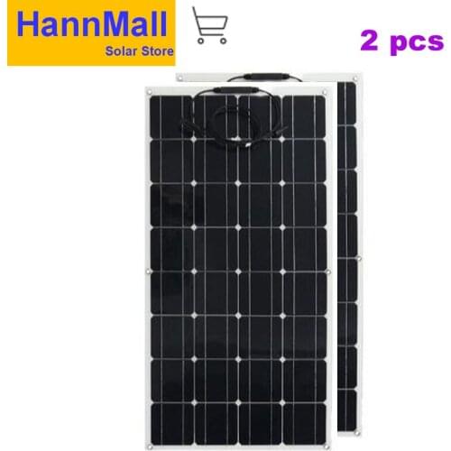HannMall 12V 100W Monocrystalline Flexible Solar Panel For Car/Boat High Quality Flexible Panel Solar 100w China
