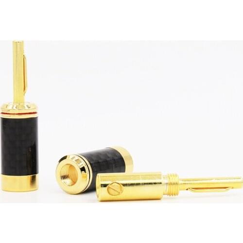 HIFI 4MM Gold plated Banana plug Speaker Wire Pin Plug Banana Connector Screw Lock for Cable Wire