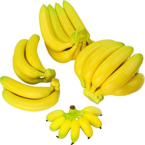 Simulation Fruit Model Photo Prop Artificial Banana Fake Emperor Banana Plastic Banana Bunches Funny Toys Fruit Shop Display Dec