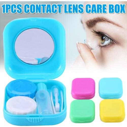 Pocket Contact Lens Case Travel Kit Includes Contact Lens Remover Tool Bottle and Tweezers Portable Contact Lens Box SSw
