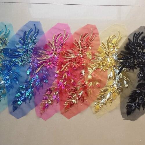 Sequins computer embroidery anchovies sequin cloth dress stage clothing accessories decal wholesale patch