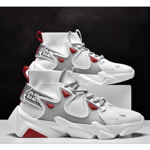 2021Mesh Men Shoes In Mens Casual Shoes Sneakers Man Leisure Fashion Comfortable Shoes High Top Good Quality White Board Male S