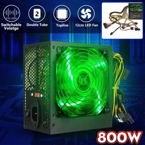 LED CPU Cooler Computer Case Silent Cooling Fan 800W 110~220V Cooler CPU Powerful Fan for Desktop PC вентилятор 120mm