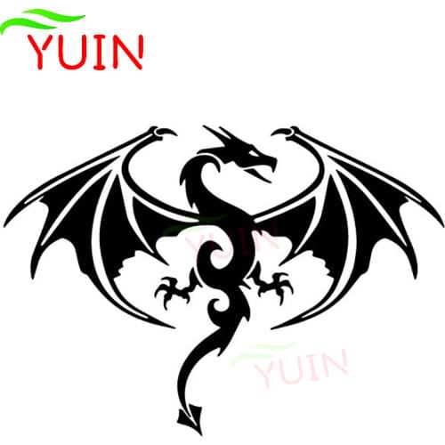 Mythical Animal Dragon Decal Fashionable Body Window Decoration PVC Waterproof Sunscreen Sticker Black/White/Red/Laser/Silver