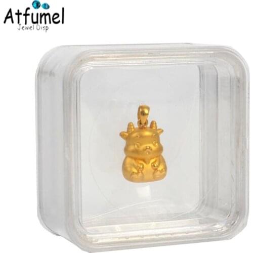 Wholesale Diamond Jewelry Packaging Box 360 Degrees Ring Earrings Display Box Anti-Dust Gemstone Storage Show Floating Box Case