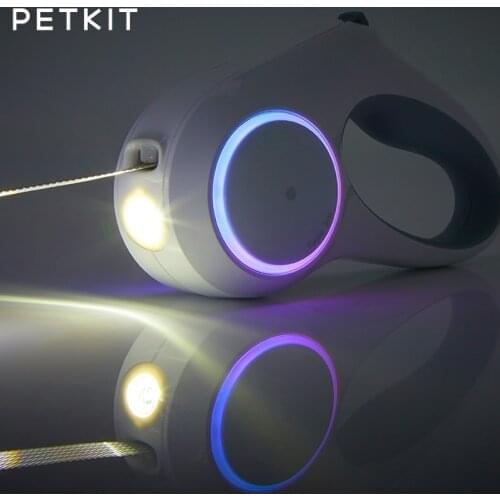 PETKIT Go Shine Pet Leash Dog Traction Rope With 2 Streamer Rings Headlamp Spotlight Magnetic Contact Charging LED Night Light
