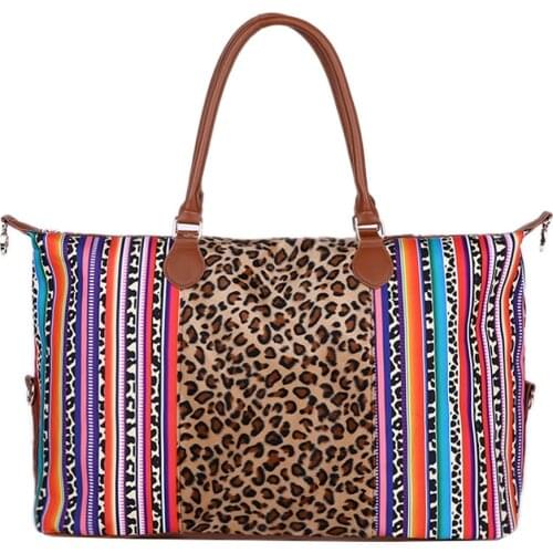 Luxury Designer Red Buffalo Weekender Bag Leopard Cheetah Travel-Duffel-Bag Large Capacity Floral Tote Shoulder Bag For Women