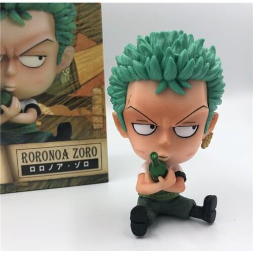 FigureCrazy Zoro Luffy Sanji Q Sitting Ver. Robin Nami Brook Chopper Childhood PVC Action Figures Ace RANKY Usopp Lovely Model