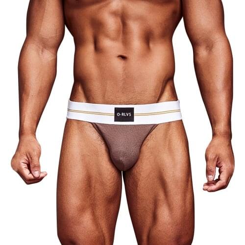 Mens Sexy Jockstrap Gay Underwear Men Thong Bikini Cotton Low Waist Jock Strap Sissy Thongs Cueca Tanga Hombre Soft Underpants