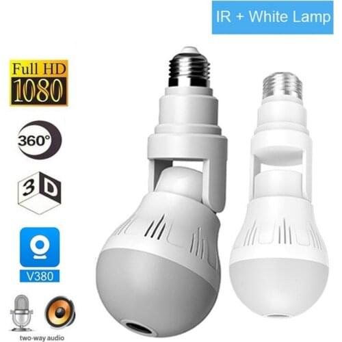 Wifi IP Camera Bulb Lamp light Wireless 1080P Full HD 360 Degrees Panoramic IR Light Home CCTV Security Video Surveillance