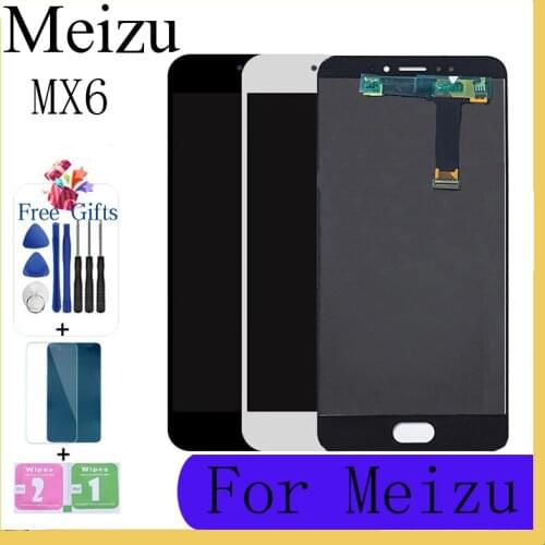 For Meizu MX6 LCD Display Screen With Frame+Touch Panel Digitizer Assembly With Free Tempered Film and Tools