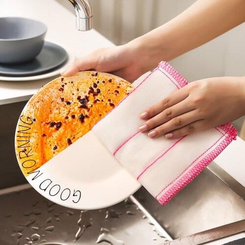 8 layers Super absorbent kitchen towels, cotton rags, non-stick oil, reusable cleaning cloths, daily dish towels in the kitchen