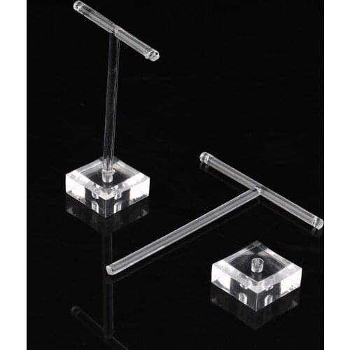 2Pcs Acrylic Earring Holder Organizer Display Stand, Clear Jewelry Hanger Hanging Necklace Earrings Bracelets Storage