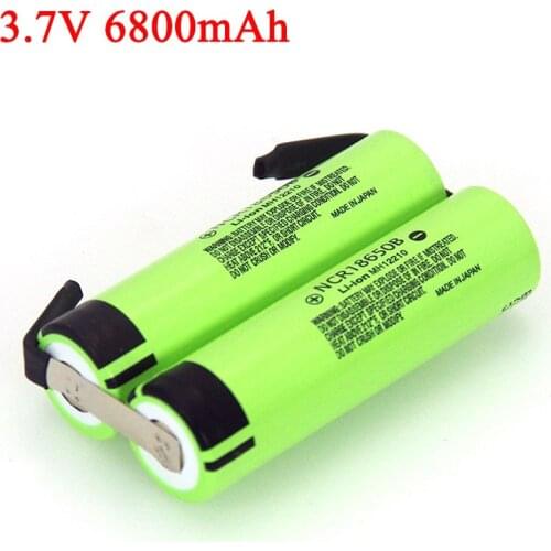 3.7V 6800mAh 1S NCR18650B Lithium battery pack Fishing LED Light Bluetooth Speaker 4.2V soldering Nickel Sheet DIY batteries
