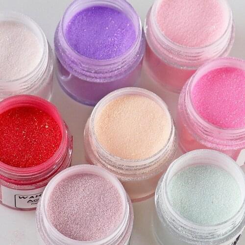 5g/box Colorful Glitter Acrylic Powder for Crystal Gel Nail Extensions Manicure Shiny Nail Art Design Carved Powder