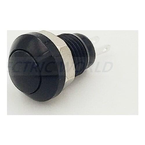 8mm Metal Push Button Switch Momentary black Aluminum Horn Doorbell Bell switch Waterproof Car Auto Engine PC Power Starter