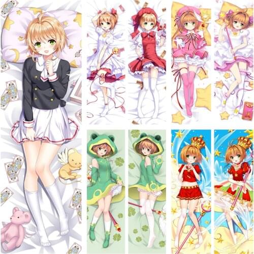 99030-April Update Japanese Anime Cardcaptor Sakura KINOMOTO Dakimakura Pillow Case Hugging Body Pillow Cover