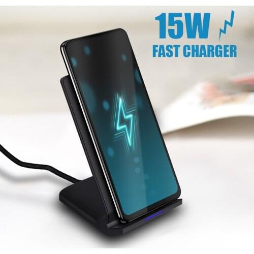 15W Qi Wireless Charger for iPhone 12 12Pro 11 X XR XS MAX Wireless Charger Stand for Samung Galaxy Note Series Mobile Phone