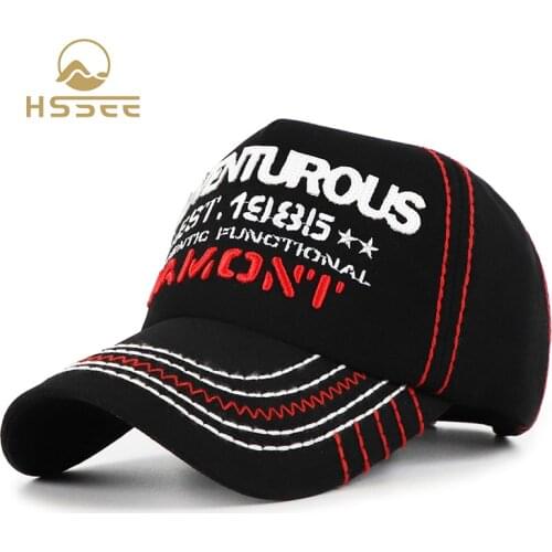 HSSEE Summer Mens Baseball Cap High Quality Cotton Letter Embroidery Fashion Adult Child Hat Breathable Comfortable Fishing Hat