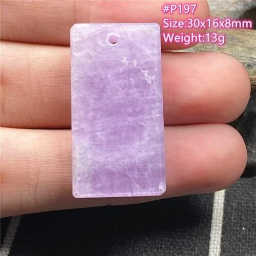 Top Natural Purple Kunzite Stone Pendant Jewelry For Women Man Crystal 30x16x8mm Healing Love Gift Silver Beads Gemstone AAAAA