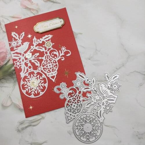 Christmas Card Cover Metal Cutting Dies Stencils For DIY Scrapbooking Decorative Embossing Handcraft Die Cutting Template