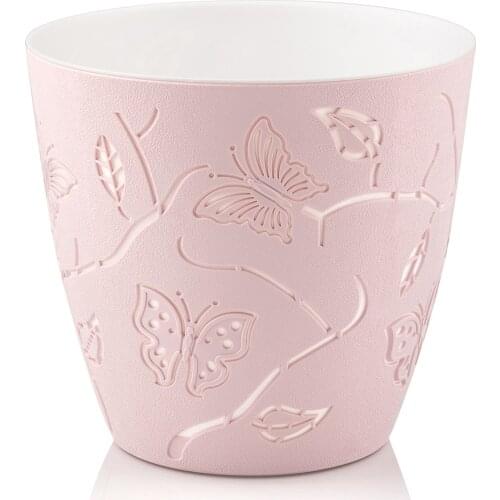 Butterfly Flower Pot 3D 1.4 Liter | Butterfly Pattern Flower Pot Powder Pink