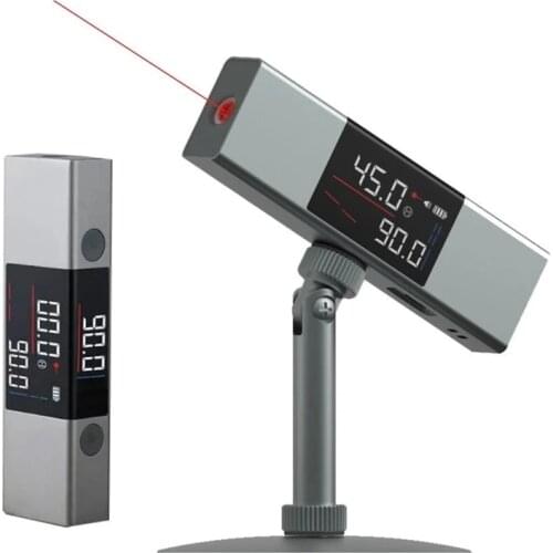 DUKA LI1 2 In 1 Dual Laser Protractor Rechargeable 360° Angle Cast Line Instrument Level Rangefinders With/Without Bracket