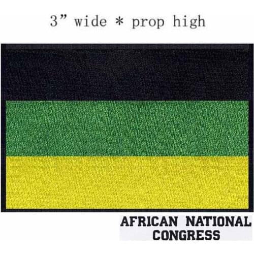 African National Congress Flag 3" wide embroidery patch for dress/embroidered applique/iron