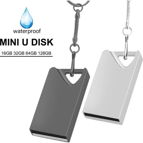 Top quality 2.0 usb flash drive pen drive 16GB 32GB 64GB waterproof Metal Key pendrive Card Memory Stick Drives u disk with gift
