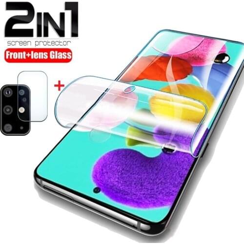 2-in-1 For Samsung Galaxy A42 5G HD Hydrogel Film For Samsung M21 M31S A51 A71 A31 A41 A12 A42 Lens Glass