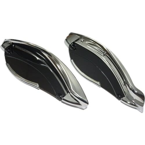 Chrome Motorcycle Fairing Adjustable Smoke Tinted Batwing Air Deflectors For Harley Touring Electra Glide 2014 2015 2017 2016