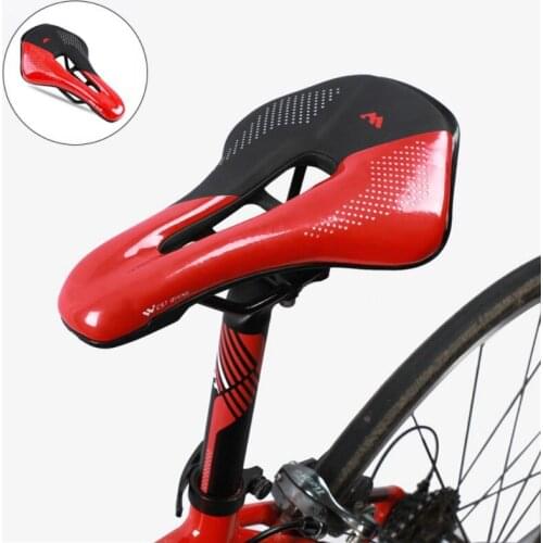 PU Leather Bicycle Shockproof Saddle Hollow Breathable Cushion Comfortable Road MTB Bike Seat Pad for Cycling