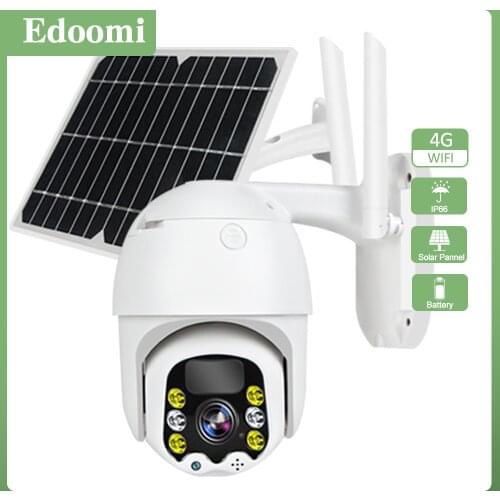 4G SIM Card Solar Camera Video Surveillance Camera 1080P PTZ WiFi IP Camera Battery CCTV Outdoor Two Way Audio Motion Detection