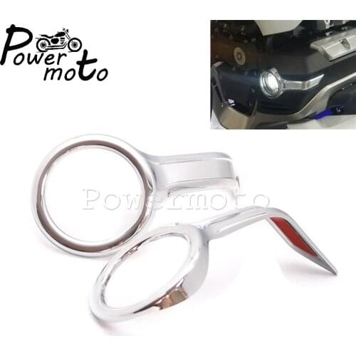 ABS Chrome 2.56" Motorcycle Foglight Trim Rings Spot Light Bezel Surround Housings for Honda Goldwing GL1800 Tour F6B 2018-2020