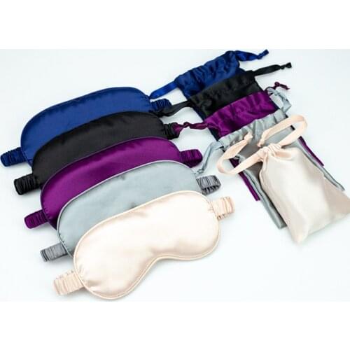 100% Pure Silk Double-Side Shading EyeShade Sleeping Eye Mask Cover Eyepatch Blindfolds Eyeshade Health Sleep Shield Light