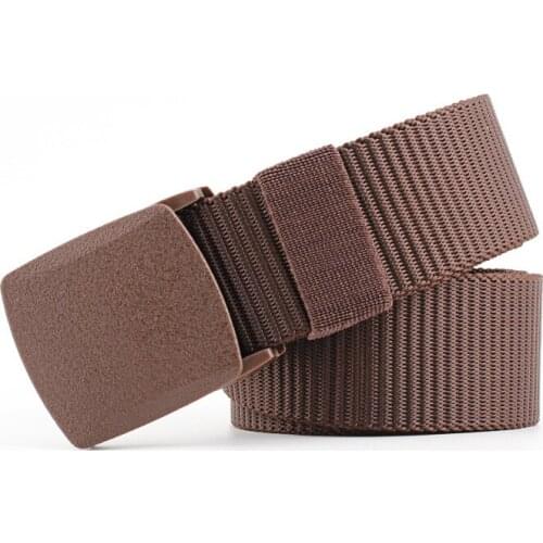 2020 New fashion canvas belt mens youth belt automatic smooth buckle anti allergy belt nylon leisure belt for men and women