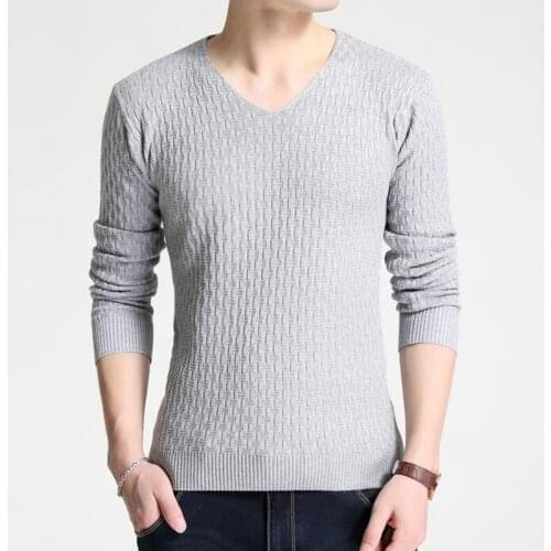 NEW Fashion Cashmere Sweaters Men Pullover Men V-Neck Knitted Cashmere Sweaters
