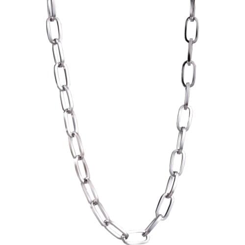 Punk Style Stainless Steel Necklace for Women Men Link Chain Choker Penadnt Party Jewelry Best Gift