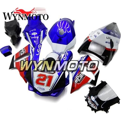 Complete Fiberglass Racing Injection Covers New Motorcycle Fairing For Yamaha YZF R1 Year 15 16 2015 2016 White Blue Body Frames