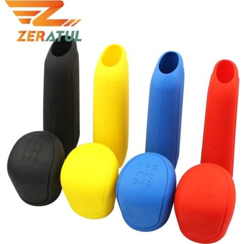 1Pc Silicone MT Car Shift Gear Knob Handbrake Cover Gear Head Protective Collar Case for Ford Focus 2 3 4 Fiesta Kuga 2 Escape